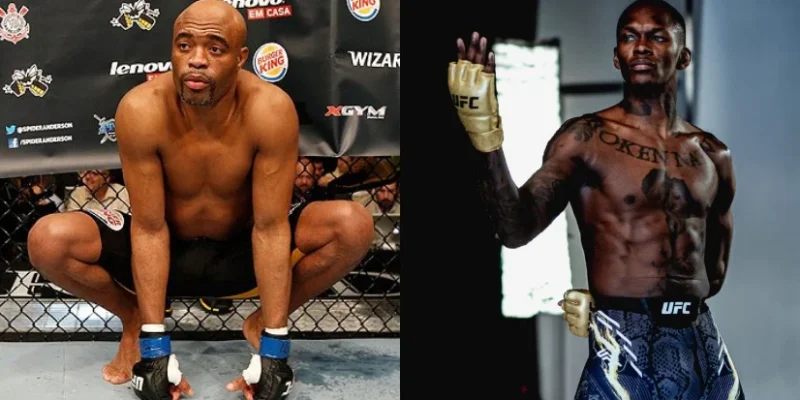 Israel Adesanya and Anderson Silva. PHOTO/X/@Ocelot_MMA