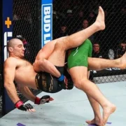 Sean Strickland during a past fight. PHOTO/X/@TheUFCStats