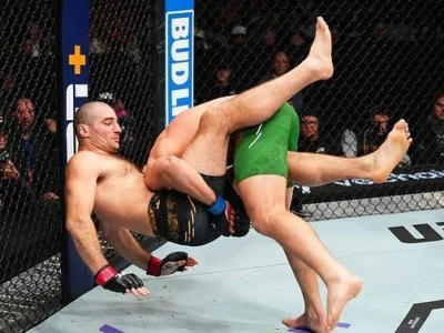 Sean Strickland during a past fight. PHOTO/X/@TheUFCStats